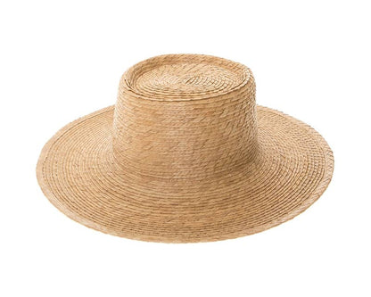Handmade Buri Palm Leaf Straw Gambler Hat - 2 Colors