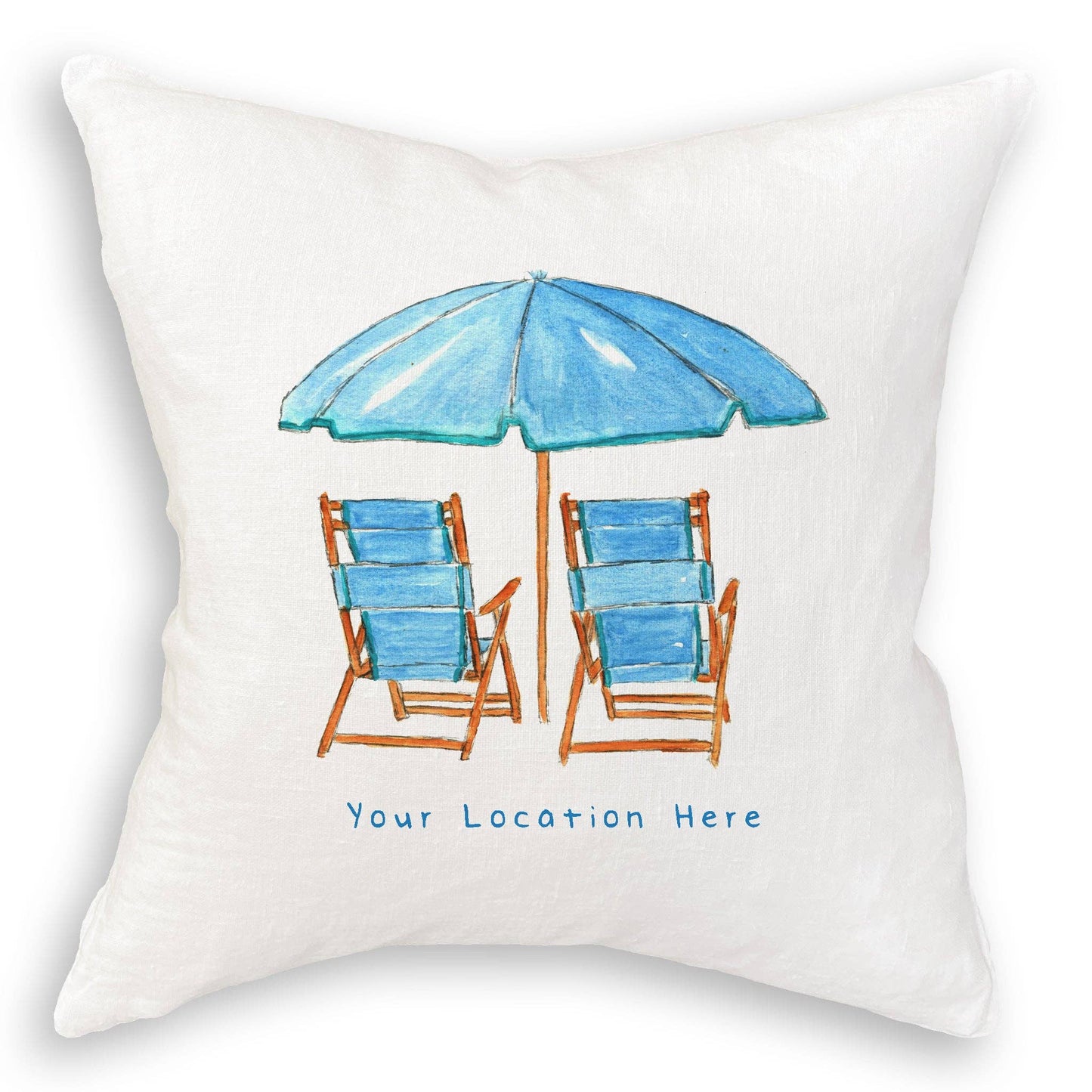 Blue Beach Chairs with Location