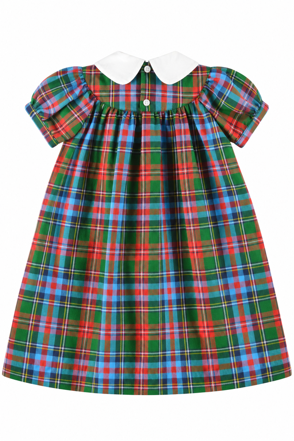 Monogrammable Baby Girl Plaid Dress – Multicolor Classic Toddler Outfit