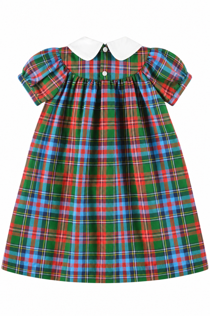 Monogrammable Baby Girl Plaid Dress – Multicolor Classic Toddler Outfit