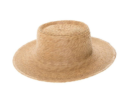 Handmade Buri Palm Leaf Straw Gambler Hat - 2 Colors