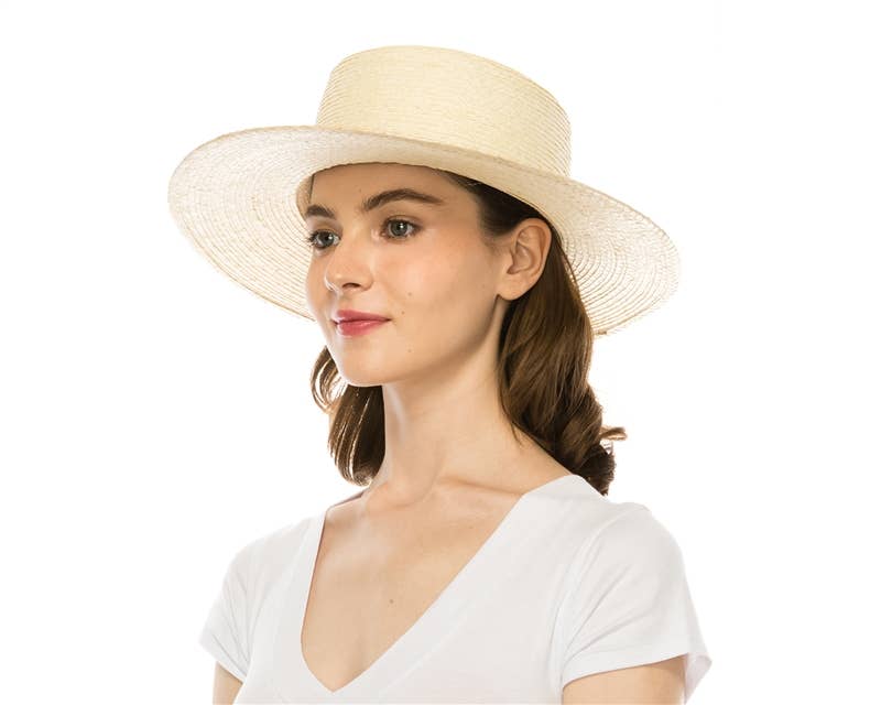 Handmade Buri Palm Leaf Straw Gambler Hat - 2 Colors