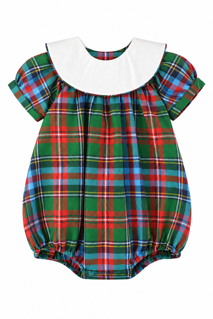Plaid Bubble Romper for Baby Girls – Classic Southern Style