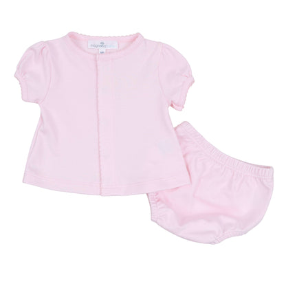 Magnolia Baby Pink Ruffle Diaper Cover Set