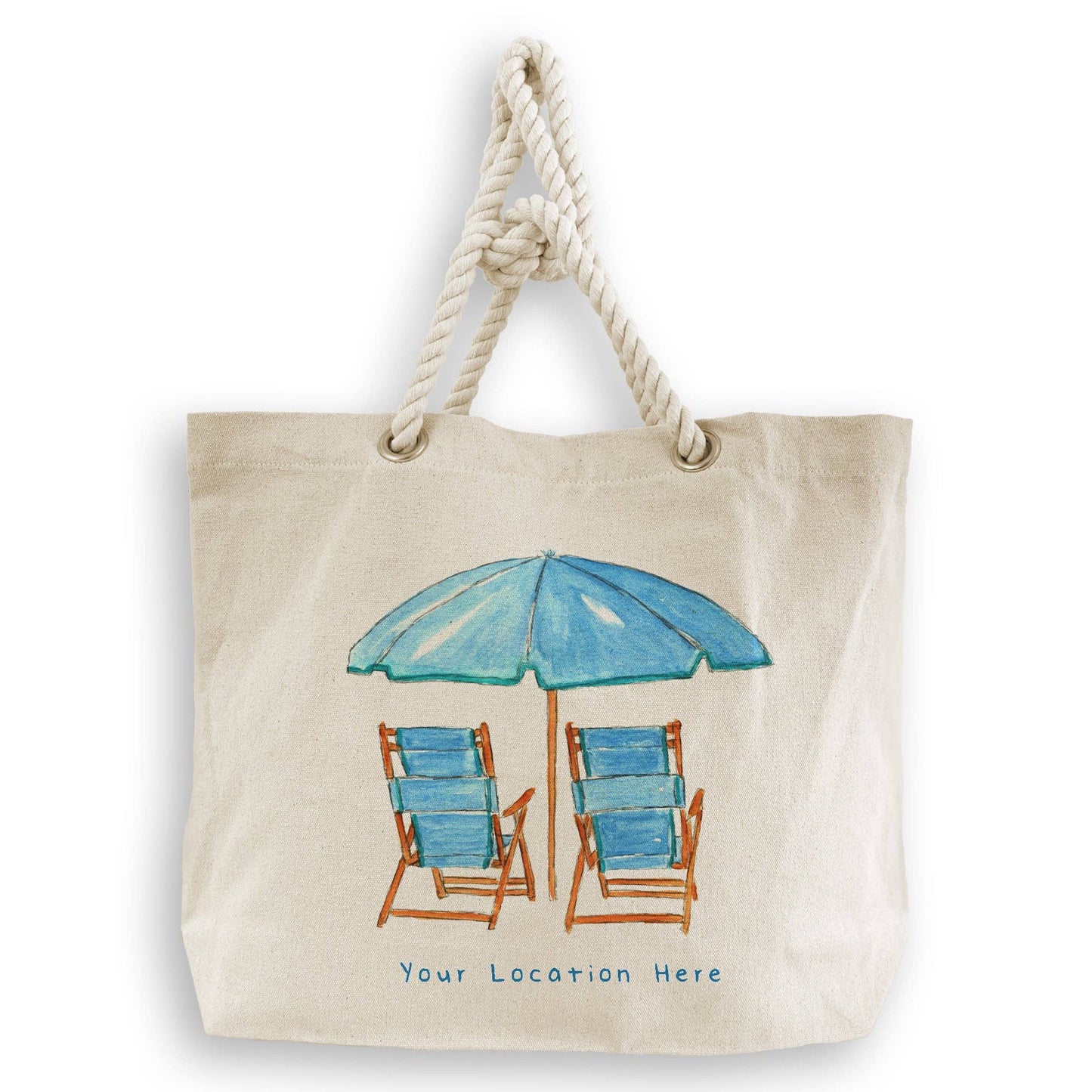 Blue Beach Chairs with Location