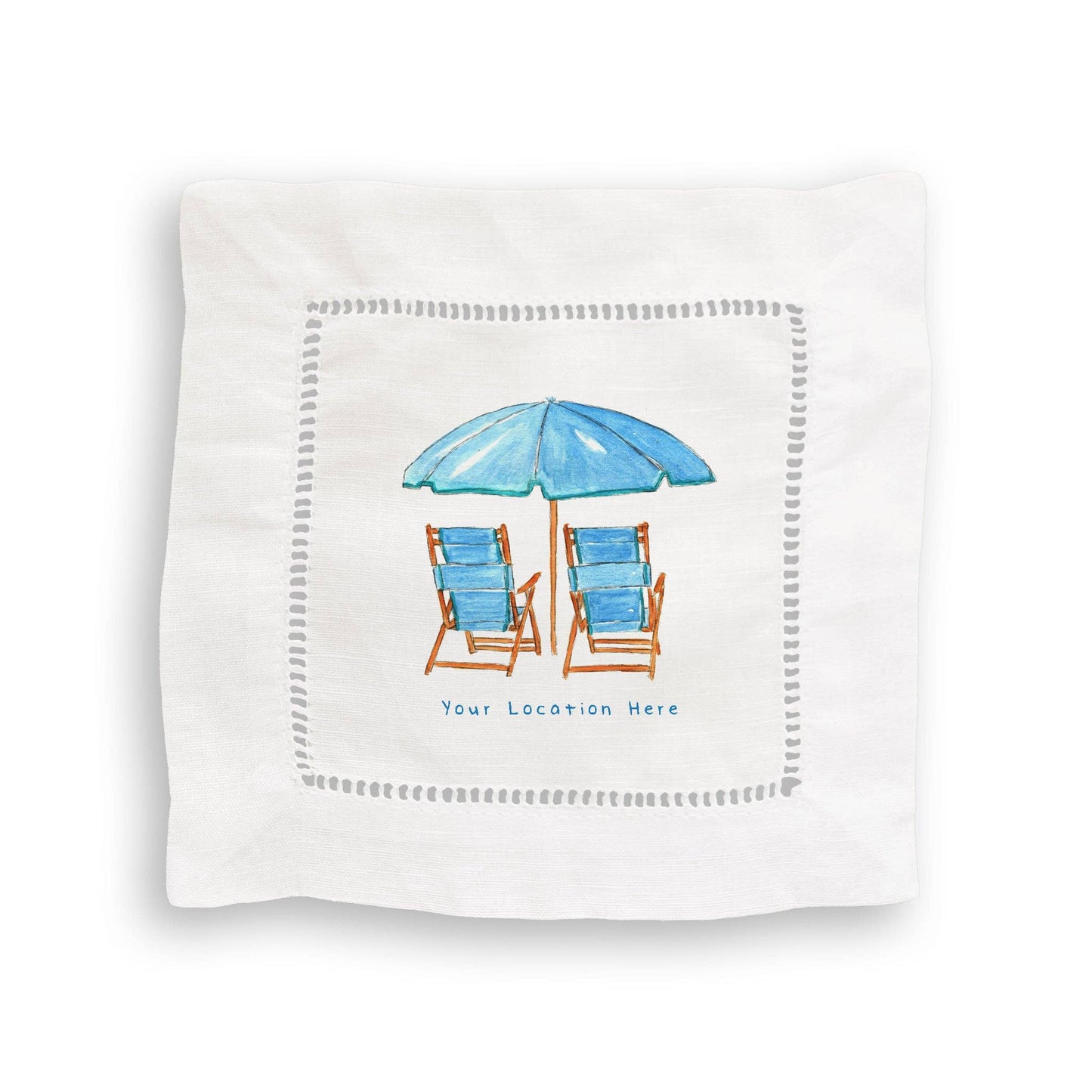 Blue Beach Chairs with Location