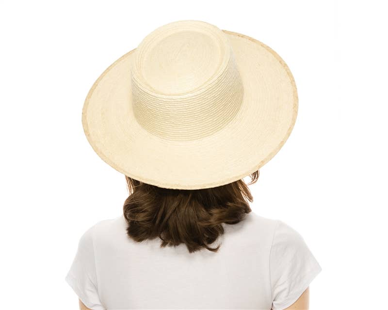 Handmade Buri Palm Leaf Straw Gambler Hat - 2 Colors